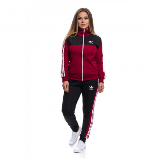 Спортен екип - черен, бордо с бели линии