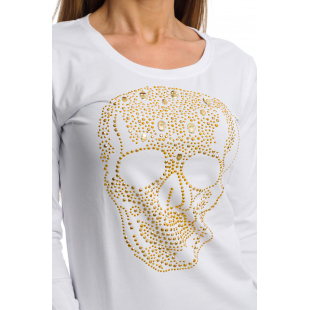 Блуза с дълъг ръкав и камъни